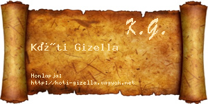 Kóti Gizella névjegykártya