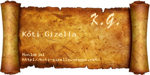 Kóti Gizella névjegykártya